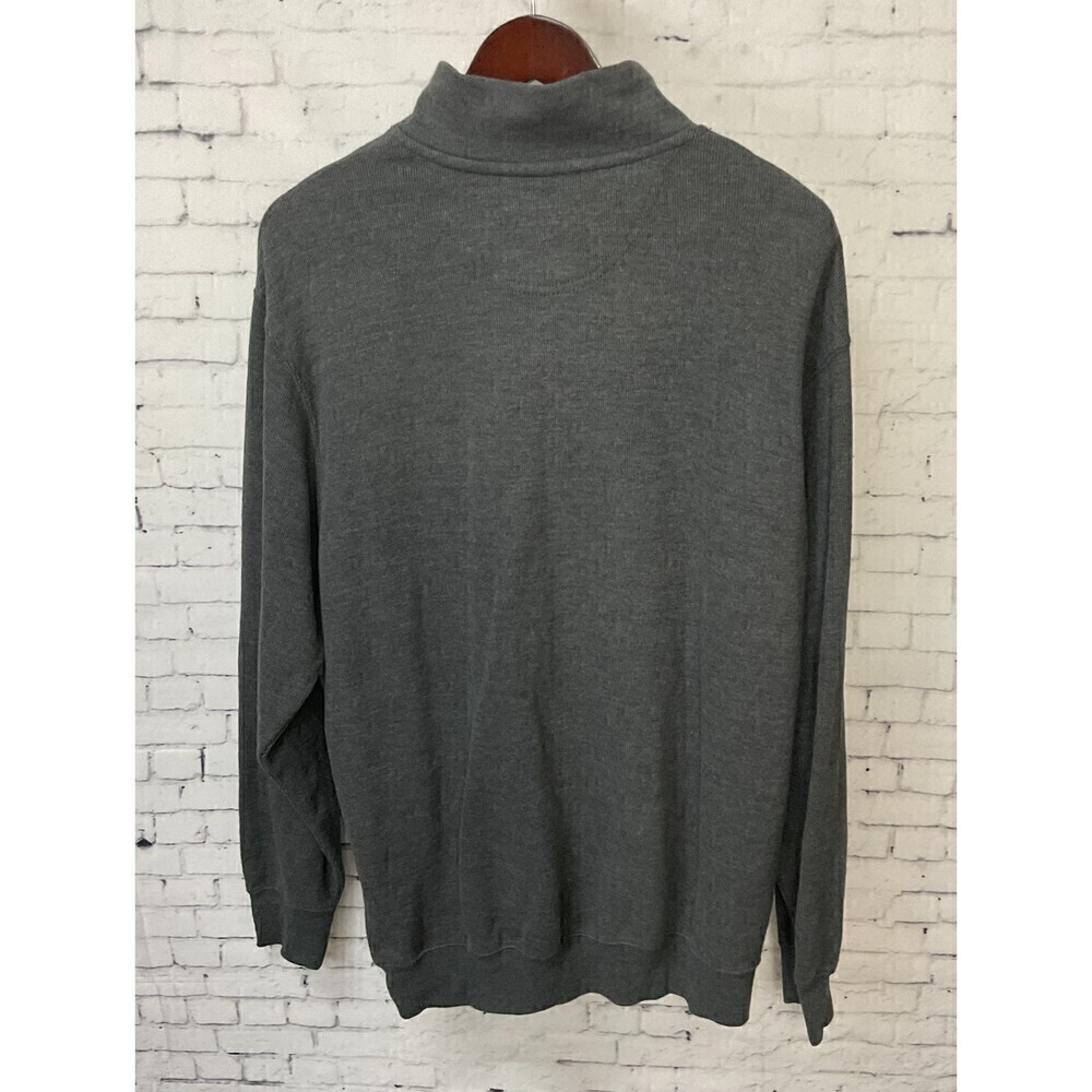 Us Polo Assn Men Gray Pullover Sweater Zip Up Mock Neck Long Sleeve Shirt XXL U2 - Picture 6 of 12